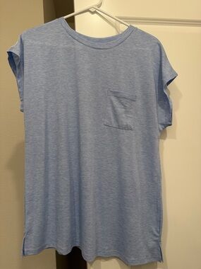 Light Blue Men’s Pocket Tee - Classic Crew Neck